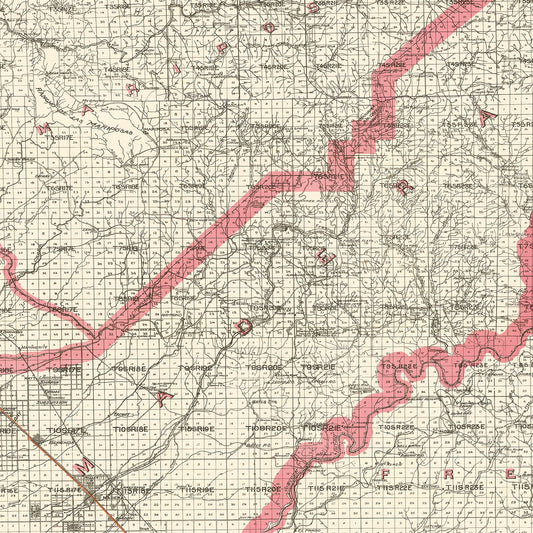 Vintage Map of Madera County, California, 1914