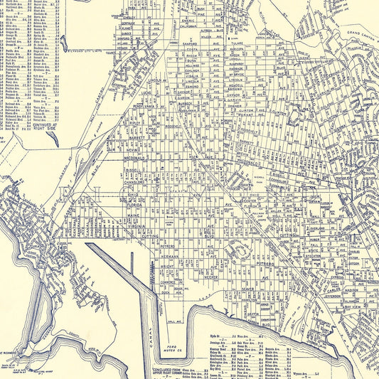 Vintage Map of Richmond, California, 1920
