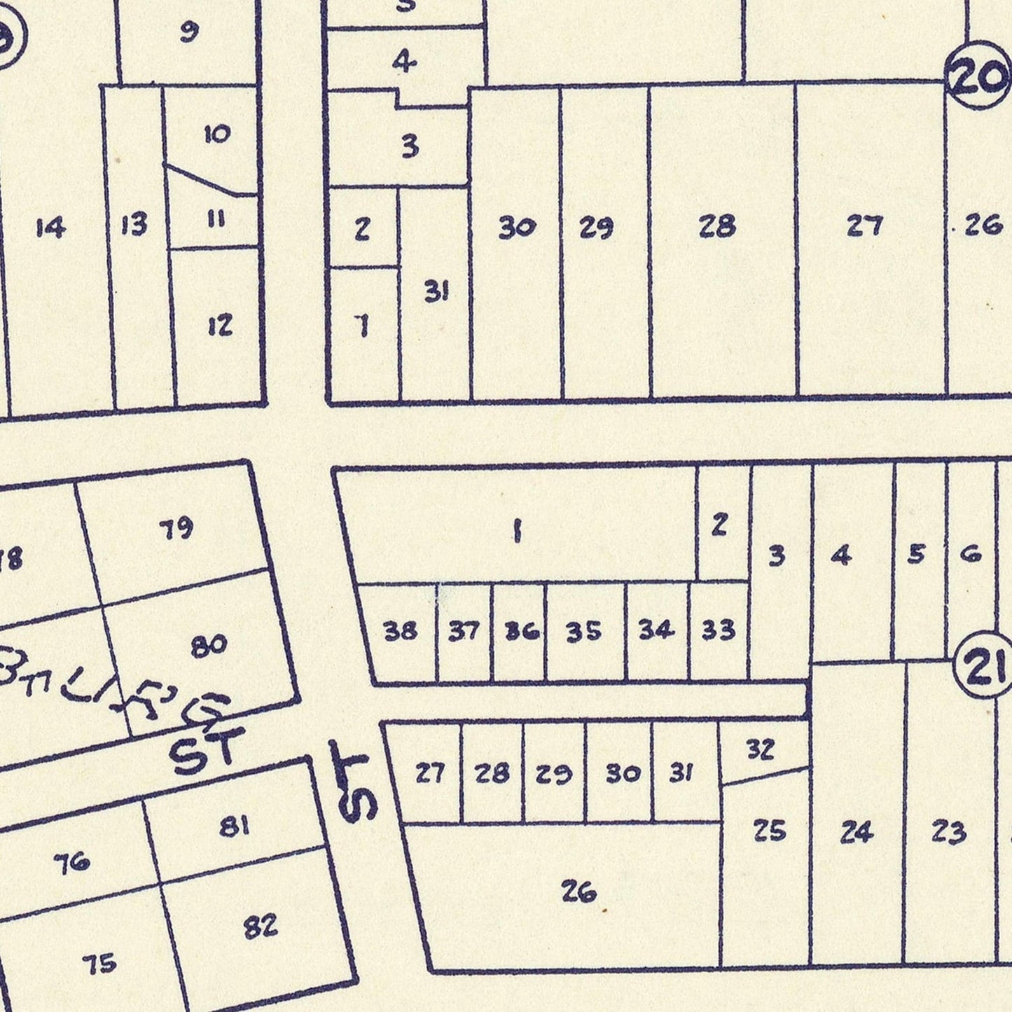 Vintage Map of Healdsburg, California, 1920
