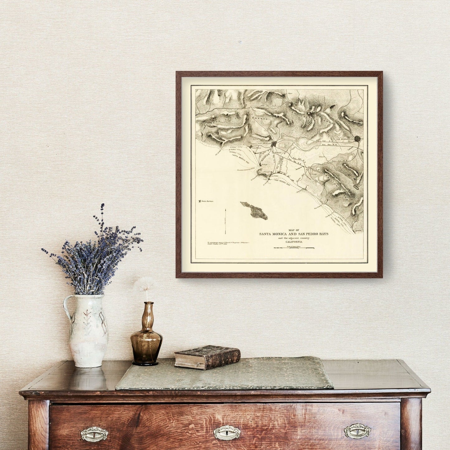 Vintage Map of Santa Monica, California, 1892 II