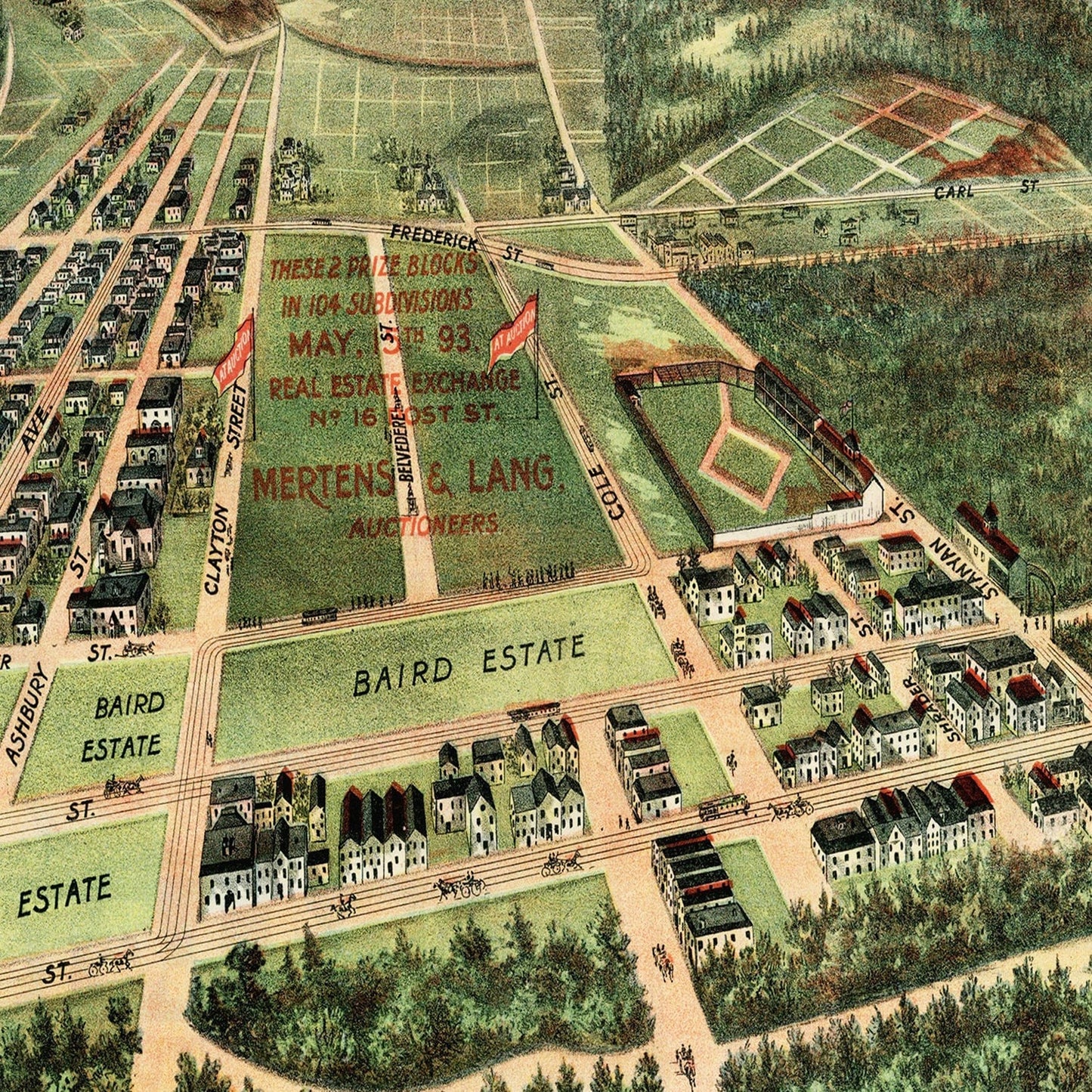 Vintage Map of Haight-Ashbury, San Francisco, 1893