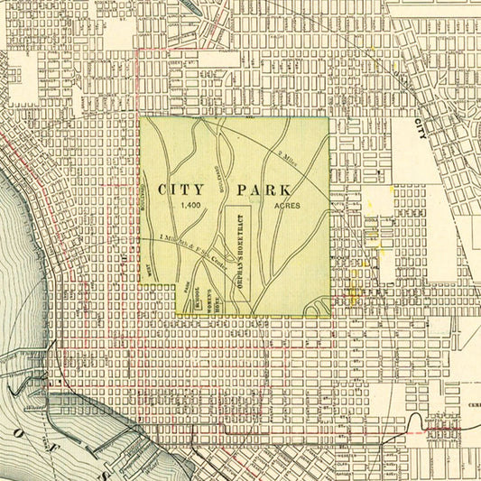 Vintage Map of San Diego, California, 1902
