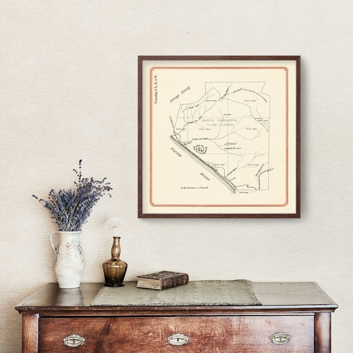 Vintage Map of Camp Pendleton, California, 1912
