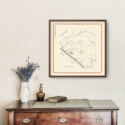 Vintage Map of Camp Pendleton, California, 1912