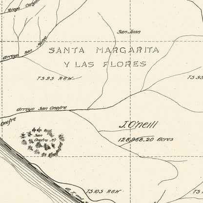 Vintage Map of Camp Pendleton, California, 1912