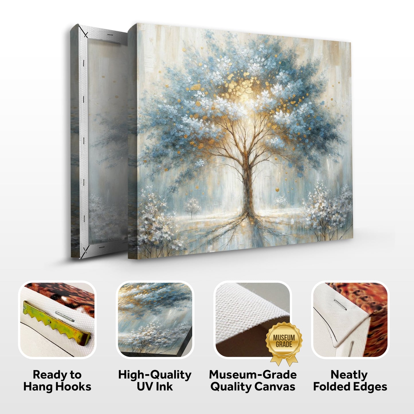 Ethereal Arboretum Mystical Tree Canvas Wall Art