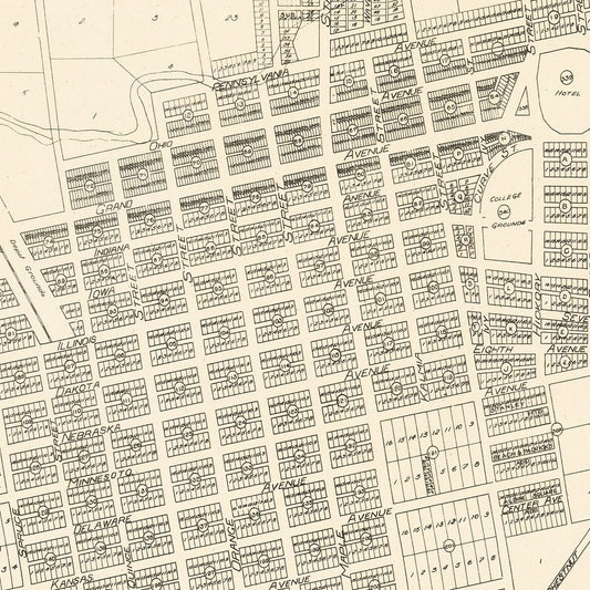 Vintage Map of Escondido, California, 1912