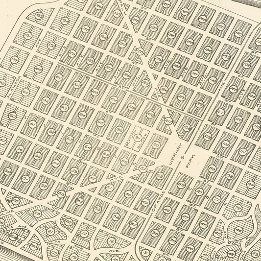 Vintage Map of Coronado, California 1912