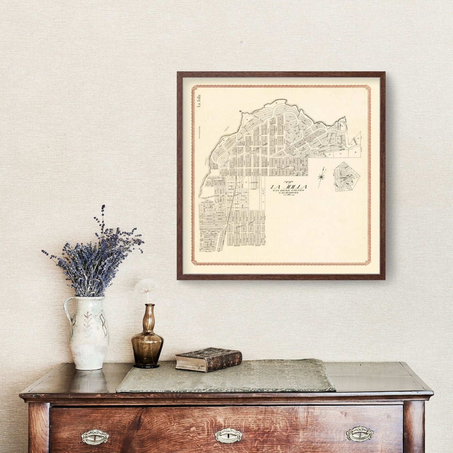 Vintage Map of La Jolla, California, 1912