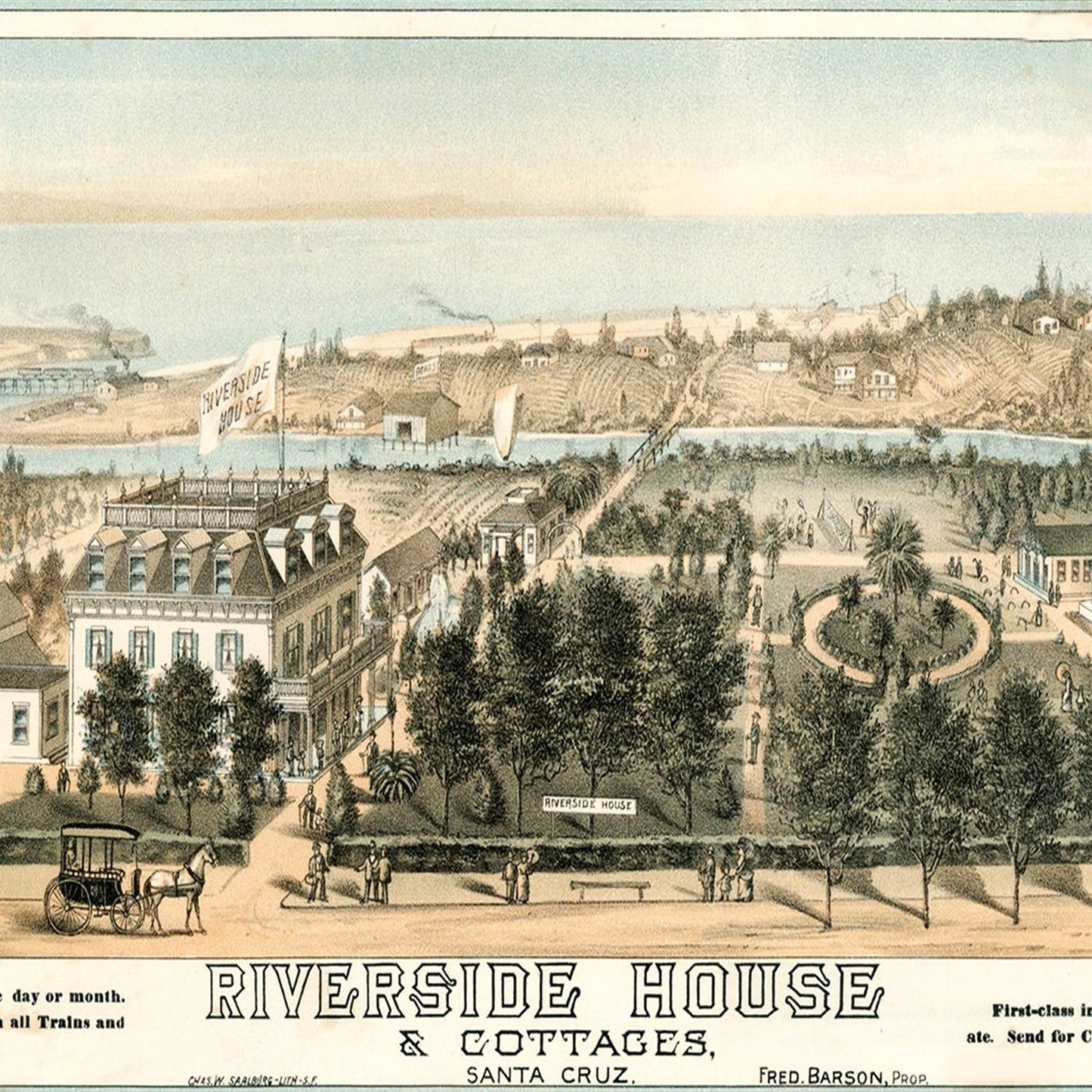 Vintage Map of Santa Cruz, California, 1878 (No. 2)