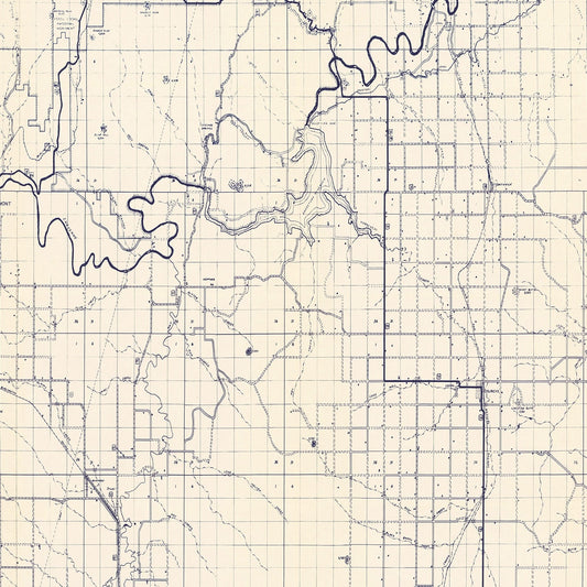 Vintage Map of Fall River County, South Dakota, 1951