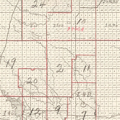 Vintage Map of Butte County, South Dakota, 1936