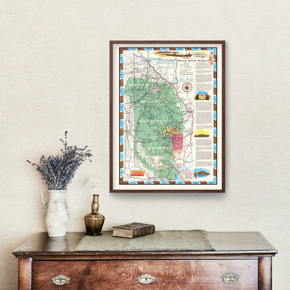 Vintage Map of the Black Hills, South Dakota, 1956