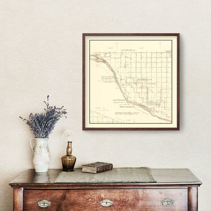 Vintage Map of Charles Mix County, South Dakota, 1953