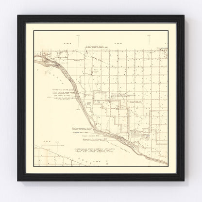 Vintage map of Charles Mix County, South Dakota, 1953, digitally restored antique cartographic print