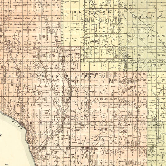 Vintage Map of Buffalo County, South Dakota 1917