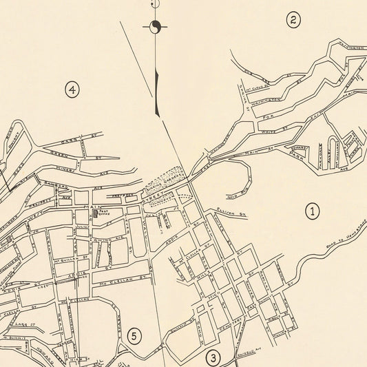 Vintage Map of Lead, South Dakota, 1937