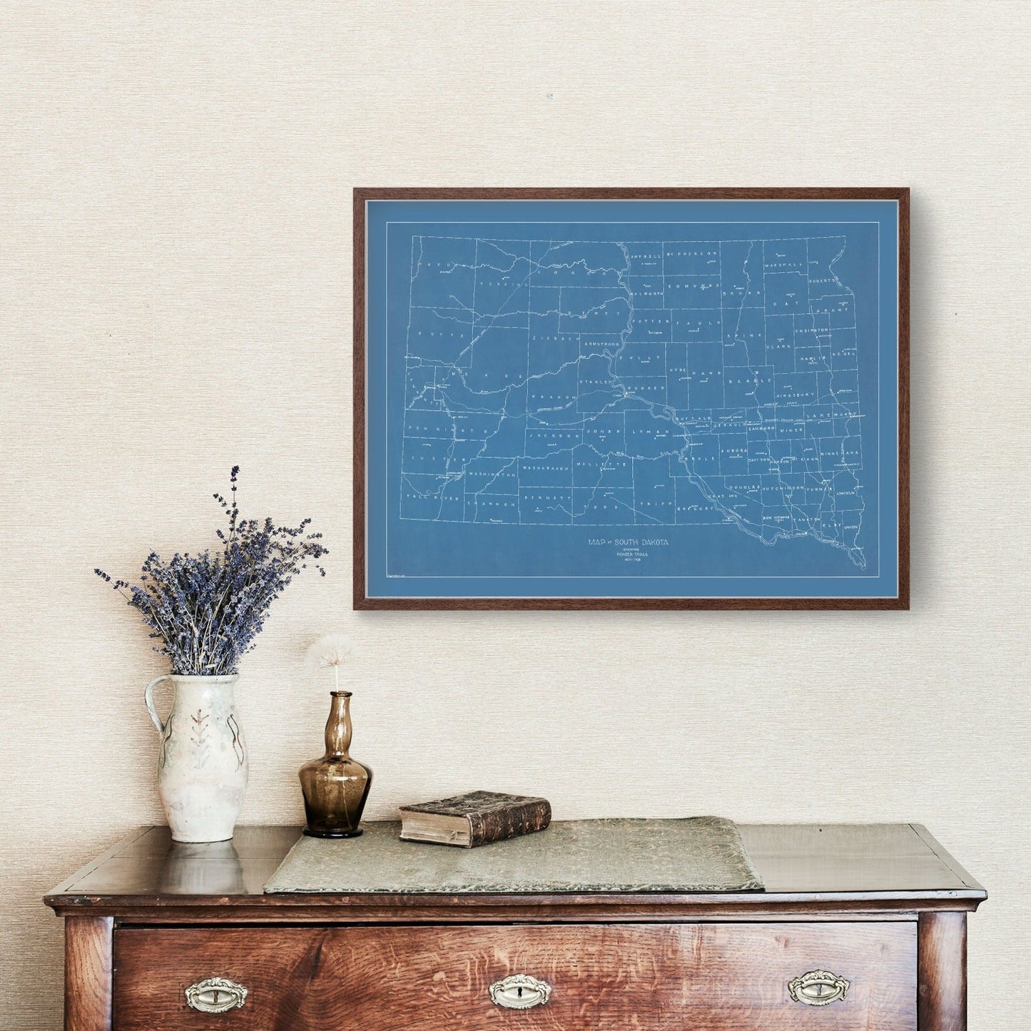 Vintage Map of South Dakota, 1930
