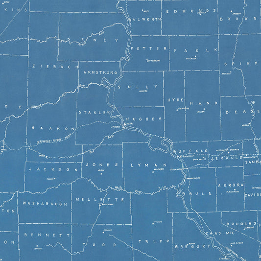 Vintage Map of South Dakota, 1930