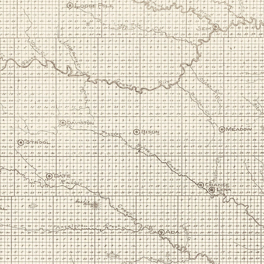 Vintage Map of Perkins County, South Dakota, 1919