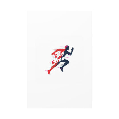 Stay Strong Runner Gym Canvas Wall Art