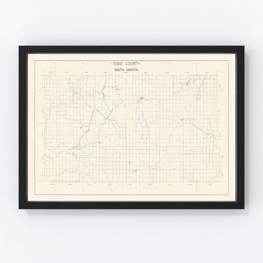 vintage map of Todd County, South Dakota, 1900