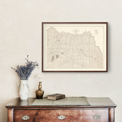 Vintage Map of the Rosebud Indian Reservation, South Dakota, 1940