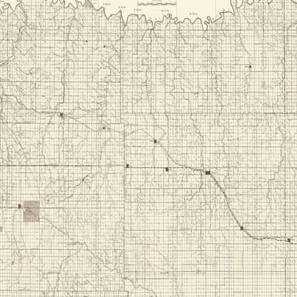 Vintage Map of the Rosebud Indian Reservation, South Dakota, 1940