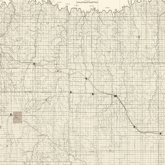 Vintage Map of the Rosebud Indian Reservation, South Dakota, 1940