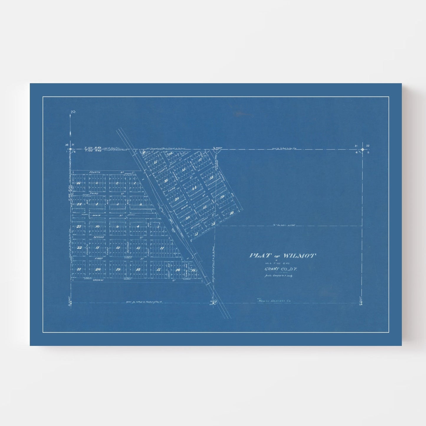 Vintage Map of Wilmot, South Dakota, 1881