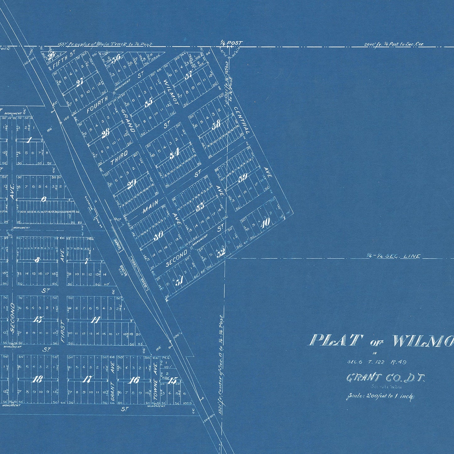 Vintage Map of Wilmot, South Dakota, 1881