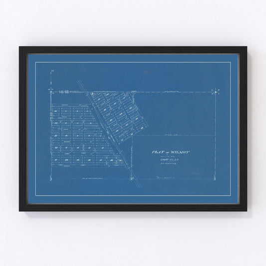 Vintage map of Wilmot, South Dakota, 1881, Dakota Territory restored