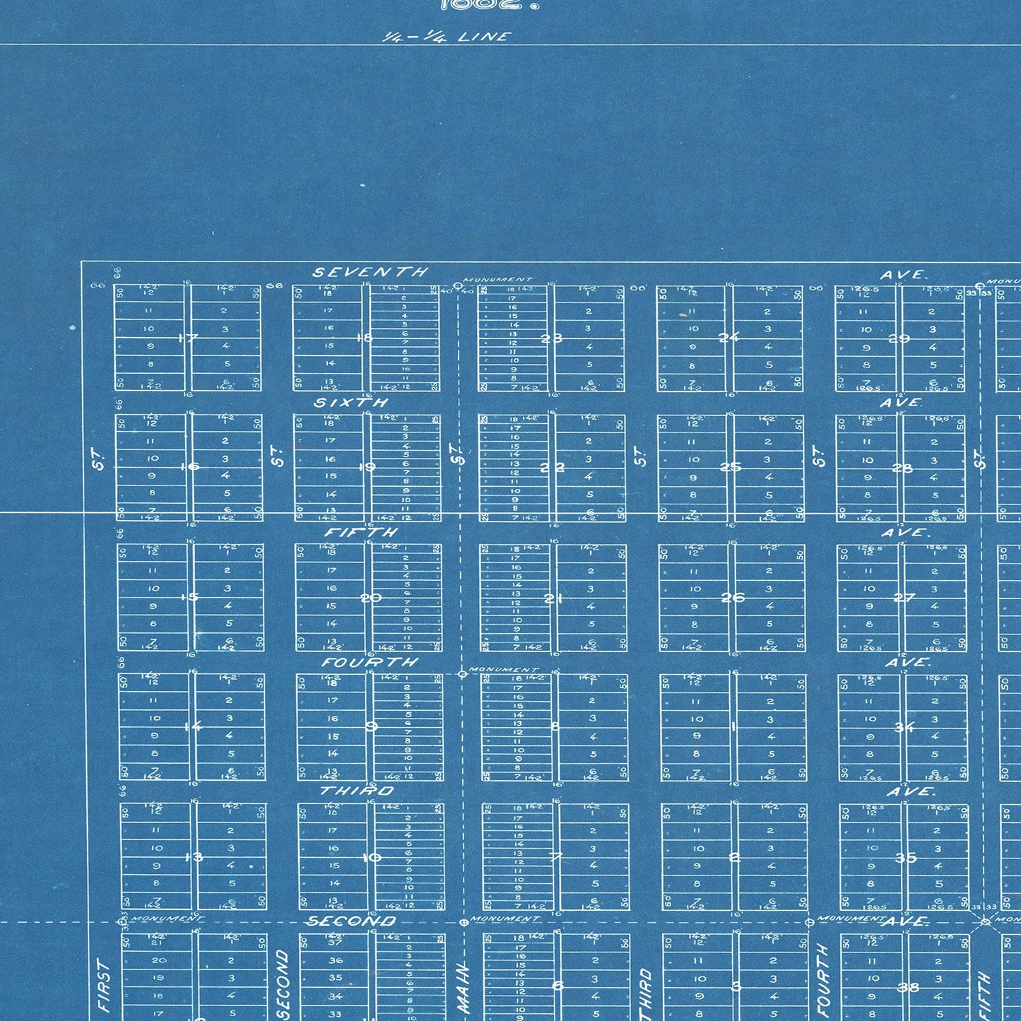 Vintage Map of Groton, South Dakota, 1882
