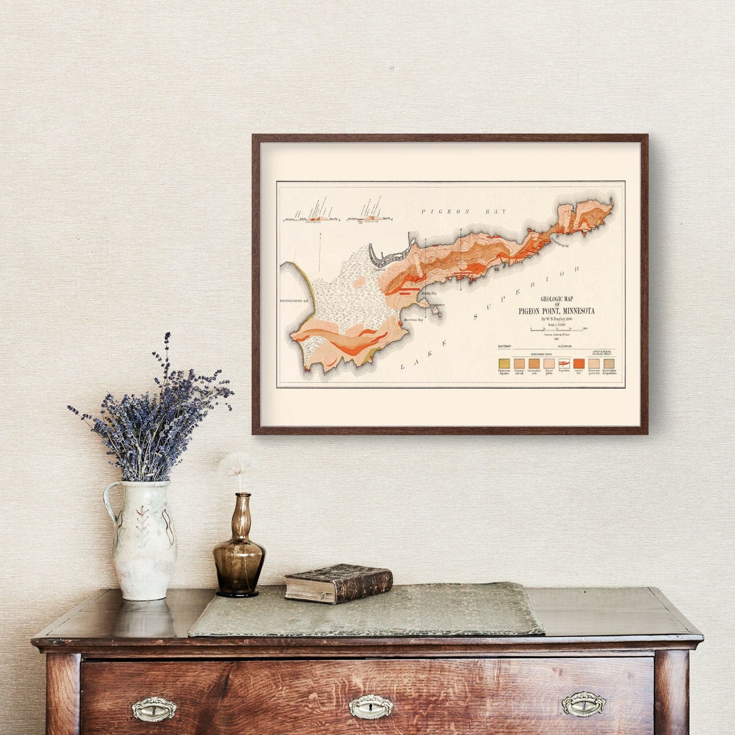 Vintage Map of Pigeon Point, Minnesota, 1910