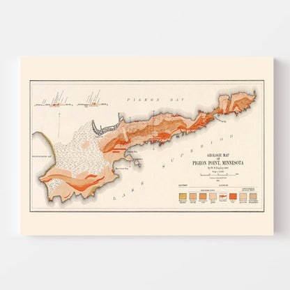 Vintage Map of Pigeon Point, Minnesota, 1910