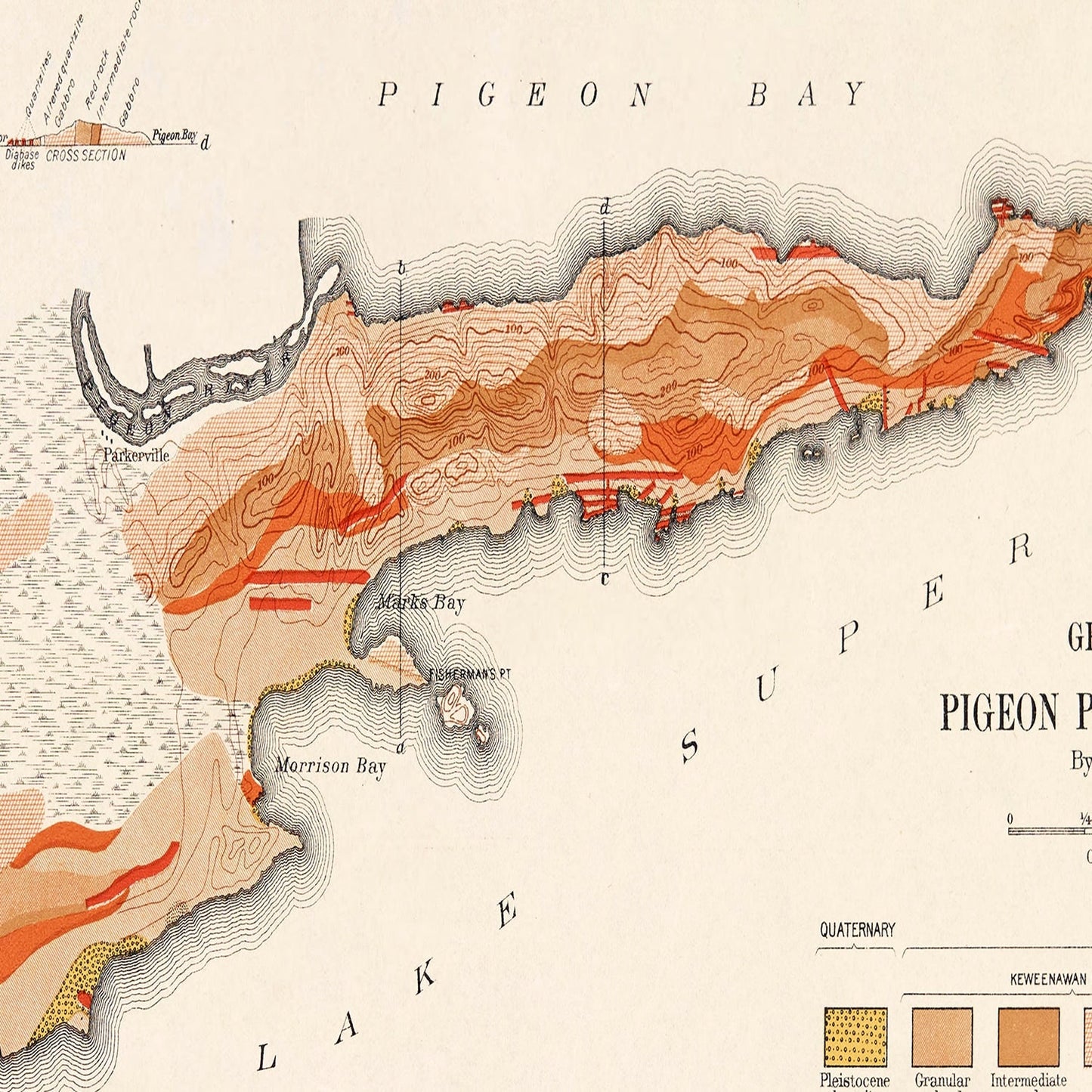Vintage Map of Pigeon Point, Minnesota, 1910