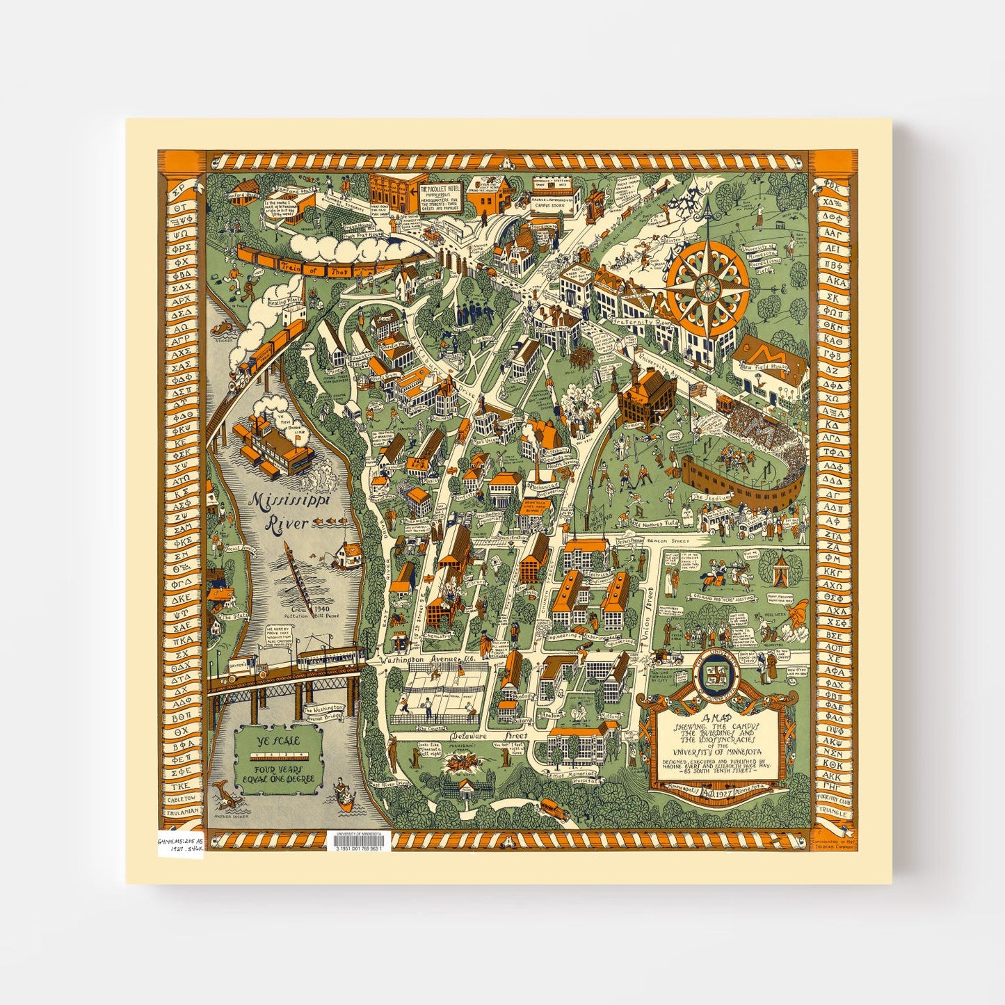 University of Minnesota Campus Map, 1927