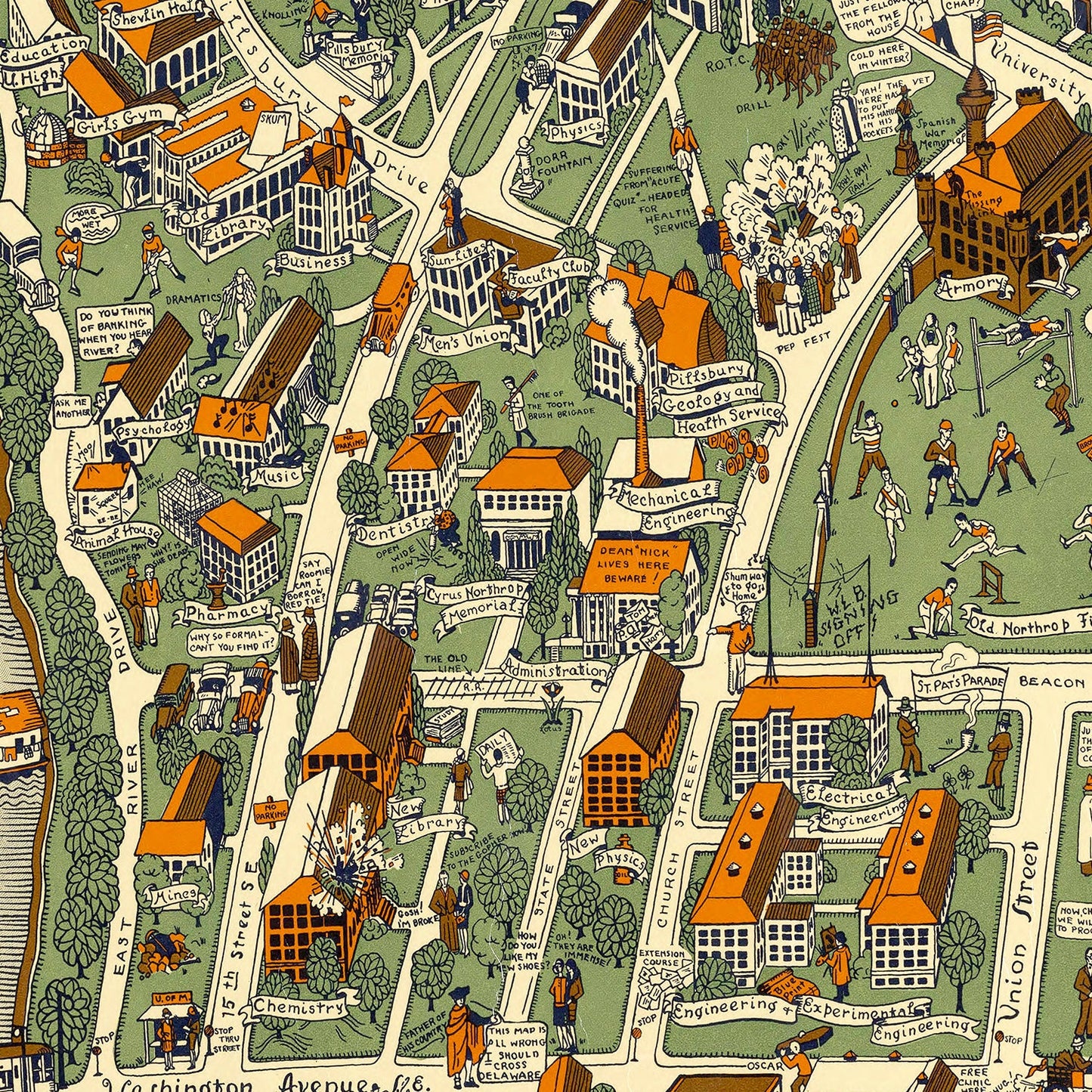 University of Minnesota Campus Map, 1927