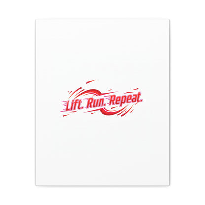 Lift Run Repeat Gym Motivation Canvas Wall Art