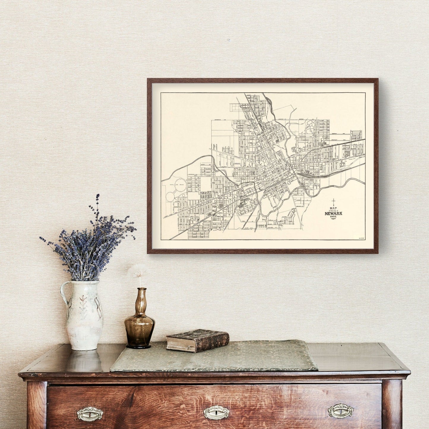Vintage Map of Newark, Ohio, 1921