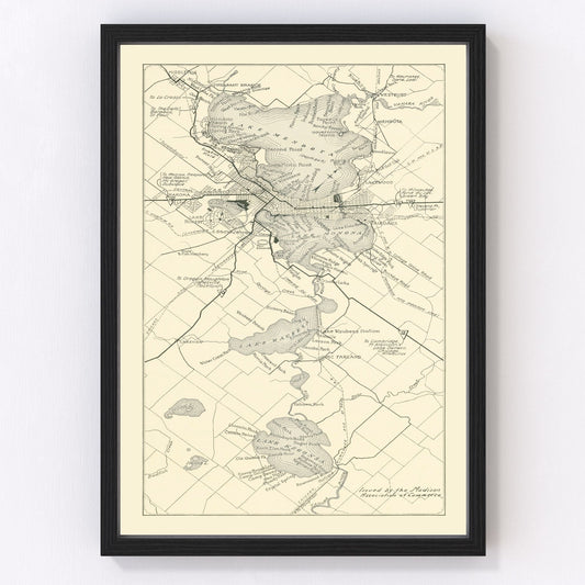 Vintage map of Madison, Wisconsin, 1929