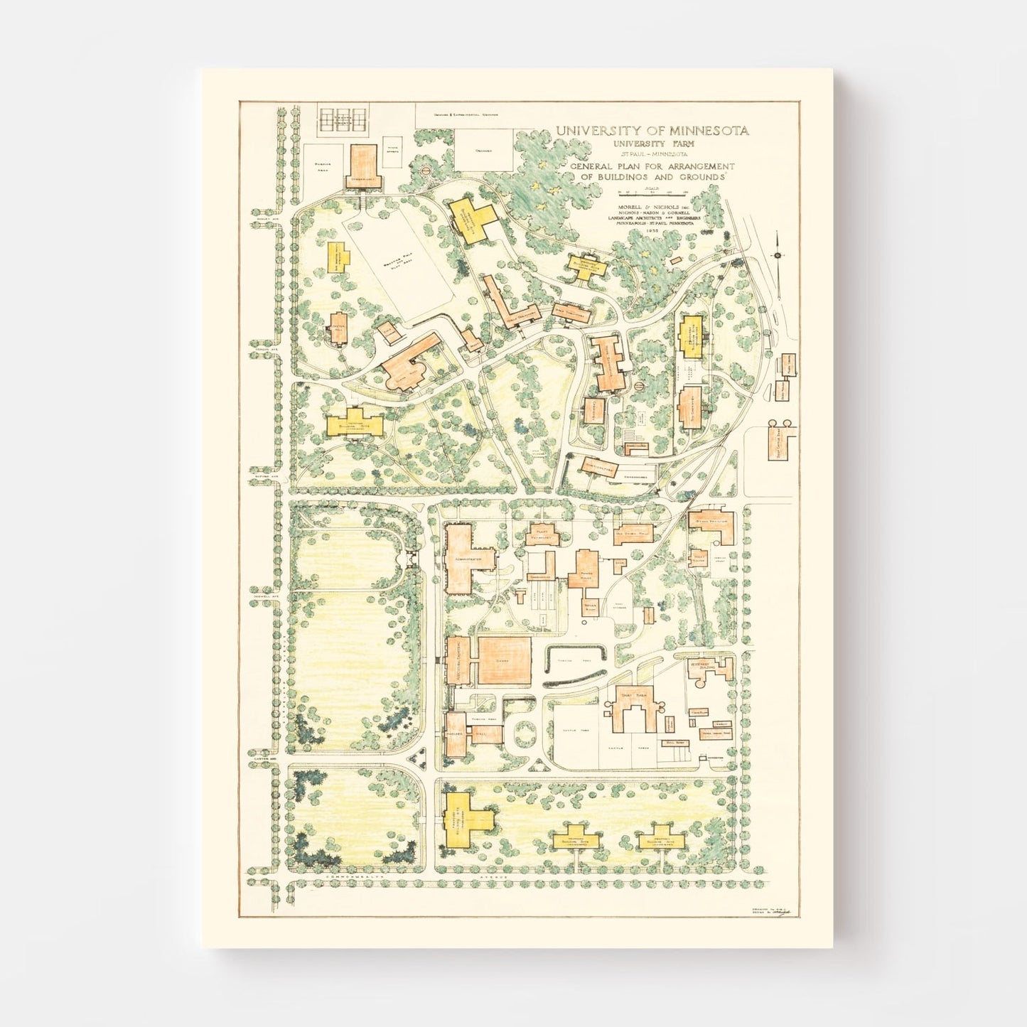 University of Minnesota Farm Campus Map, 1935