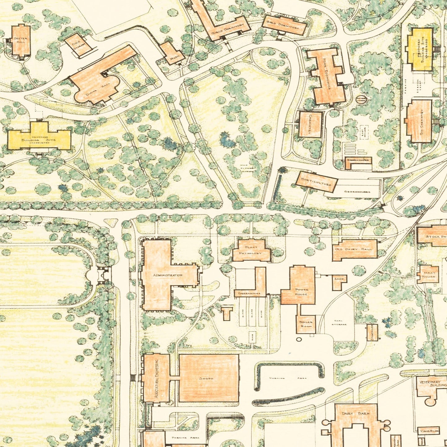 University of Minnesota Farm Campus Map, 1935