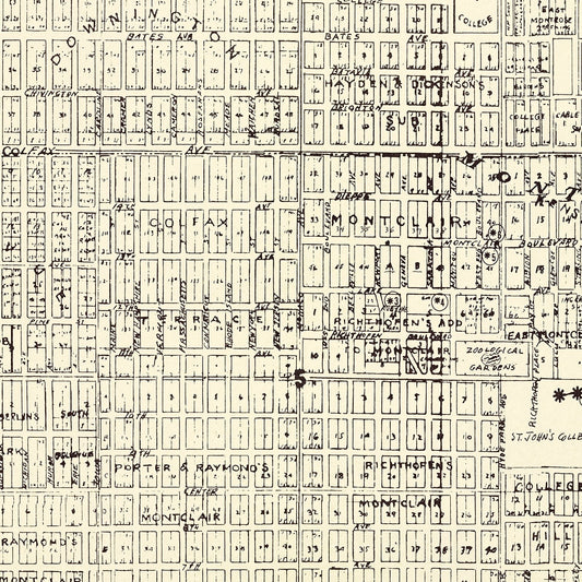 Vintage Map of Montclair, Colorado, 1903