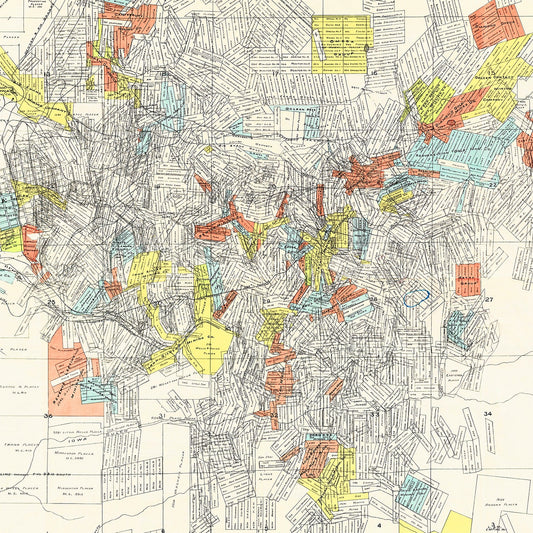 Vintage Leadville Mining District Map, 1901