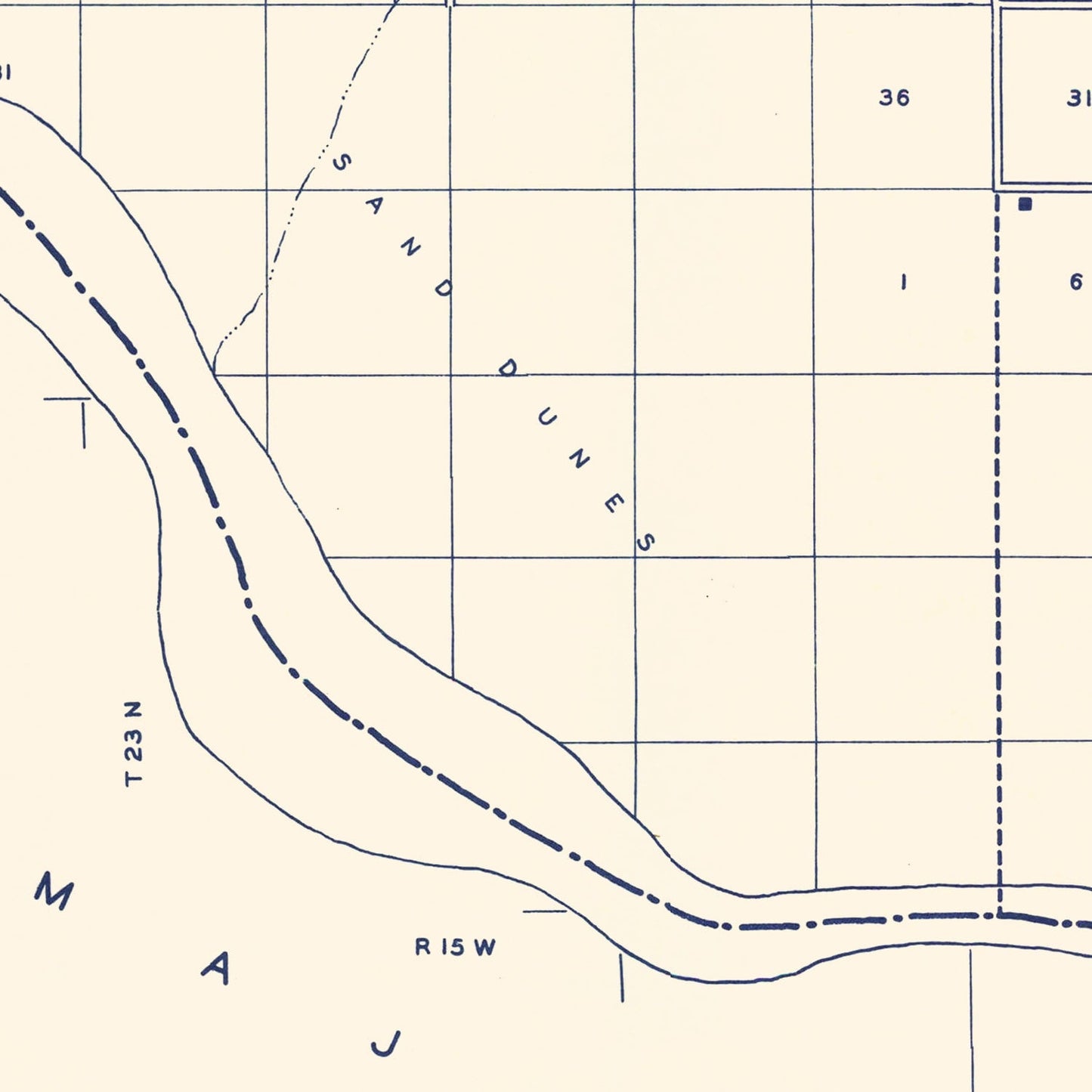 Vintage Map of Woods County, Oklahoma 1936