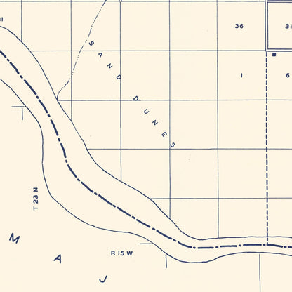 Vintage Map of Woods County, Oklahoma 1936