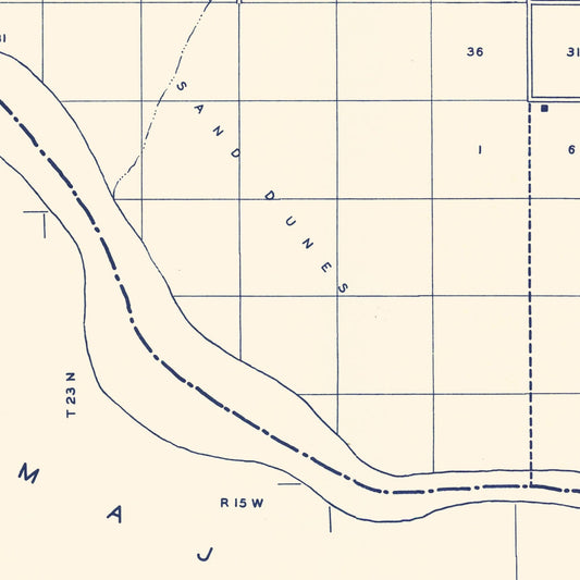 Vintage Map of Woods County, Oklahoma 1936