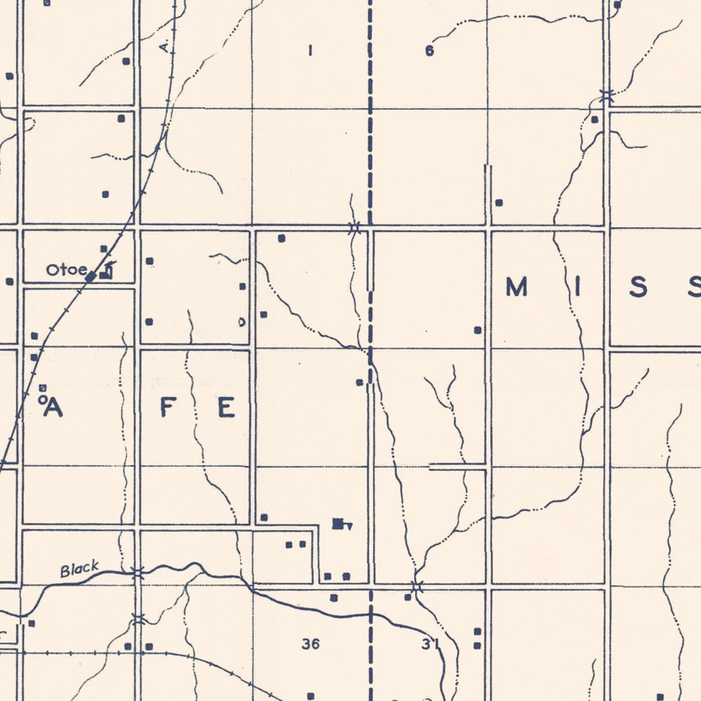 Vintage Map of Noble County, Oklahoma, 1936 II