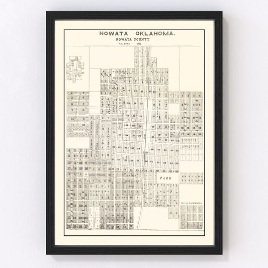 vintage map of Nowata County, Oklahoma, 1921